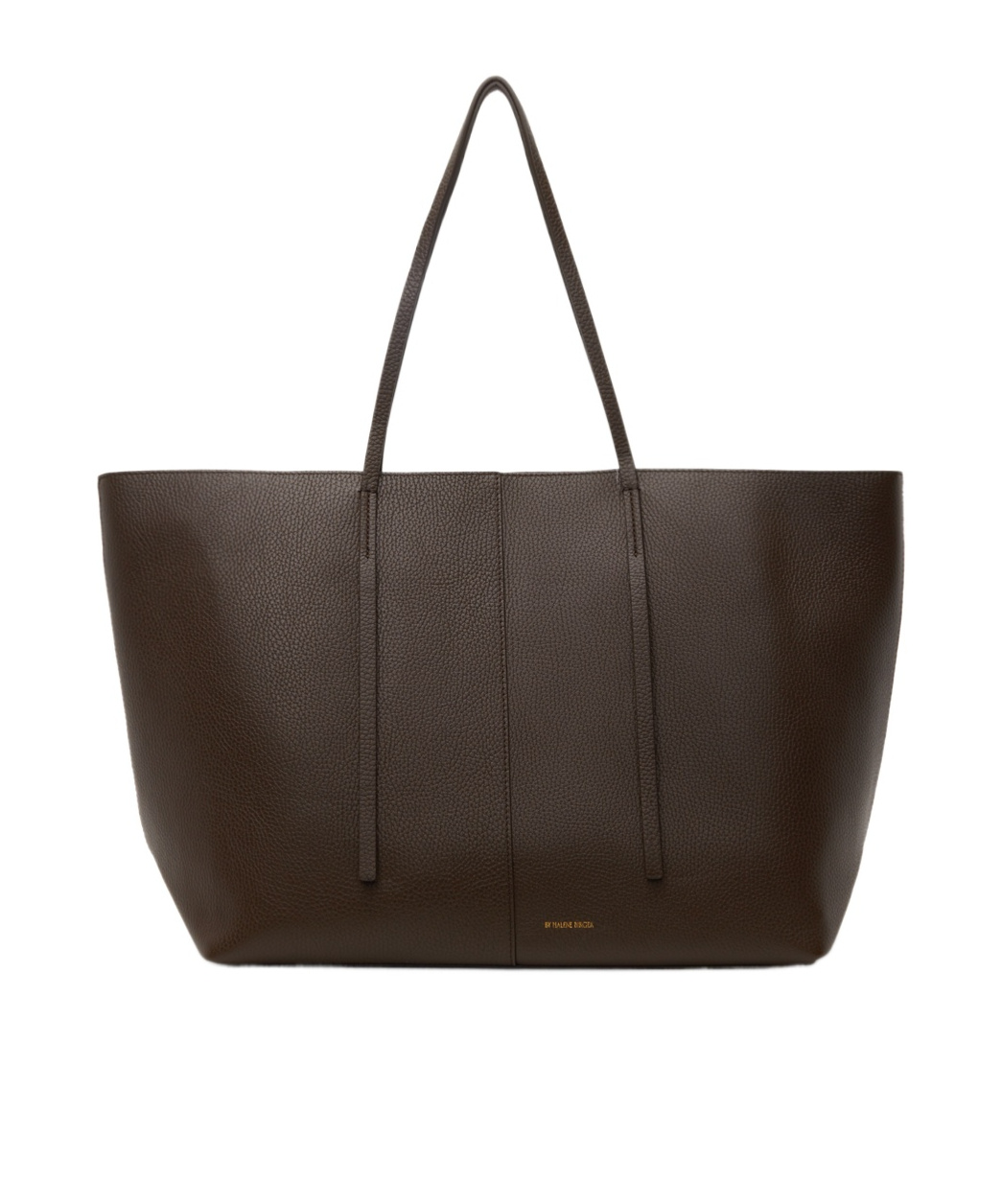 Shop By Malene Birger Logo Details Handbag In Black