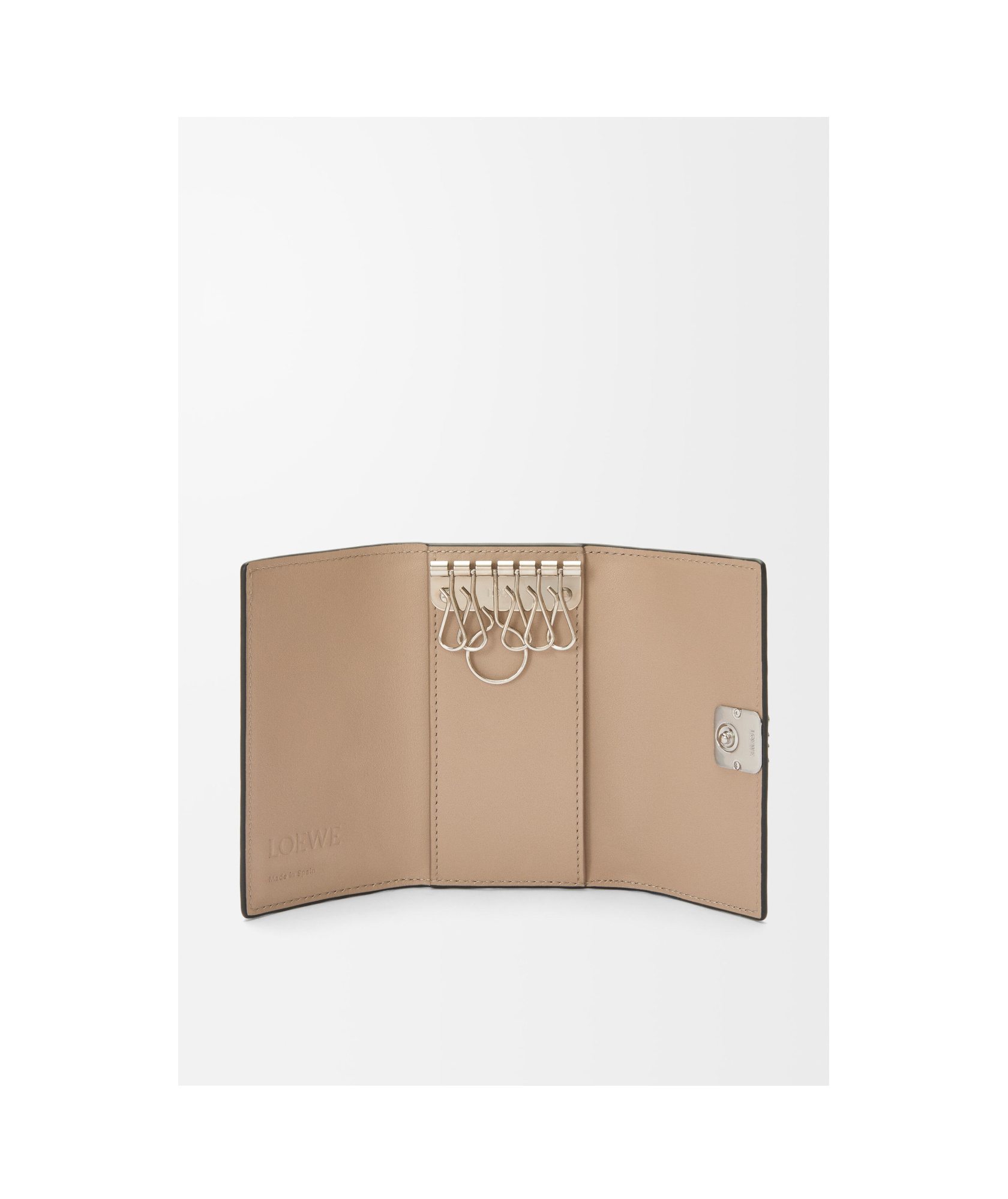 Loewe Anagram Key Case In Pebble Grained Calfskin In Multi