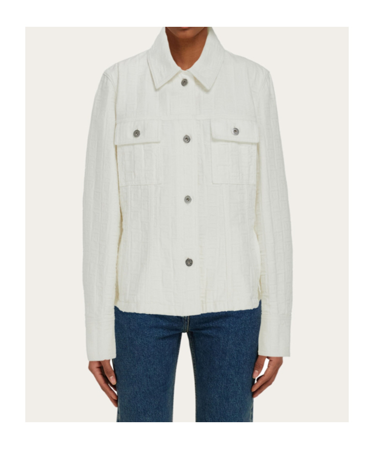 Ferragamo Trucker Jacket In White