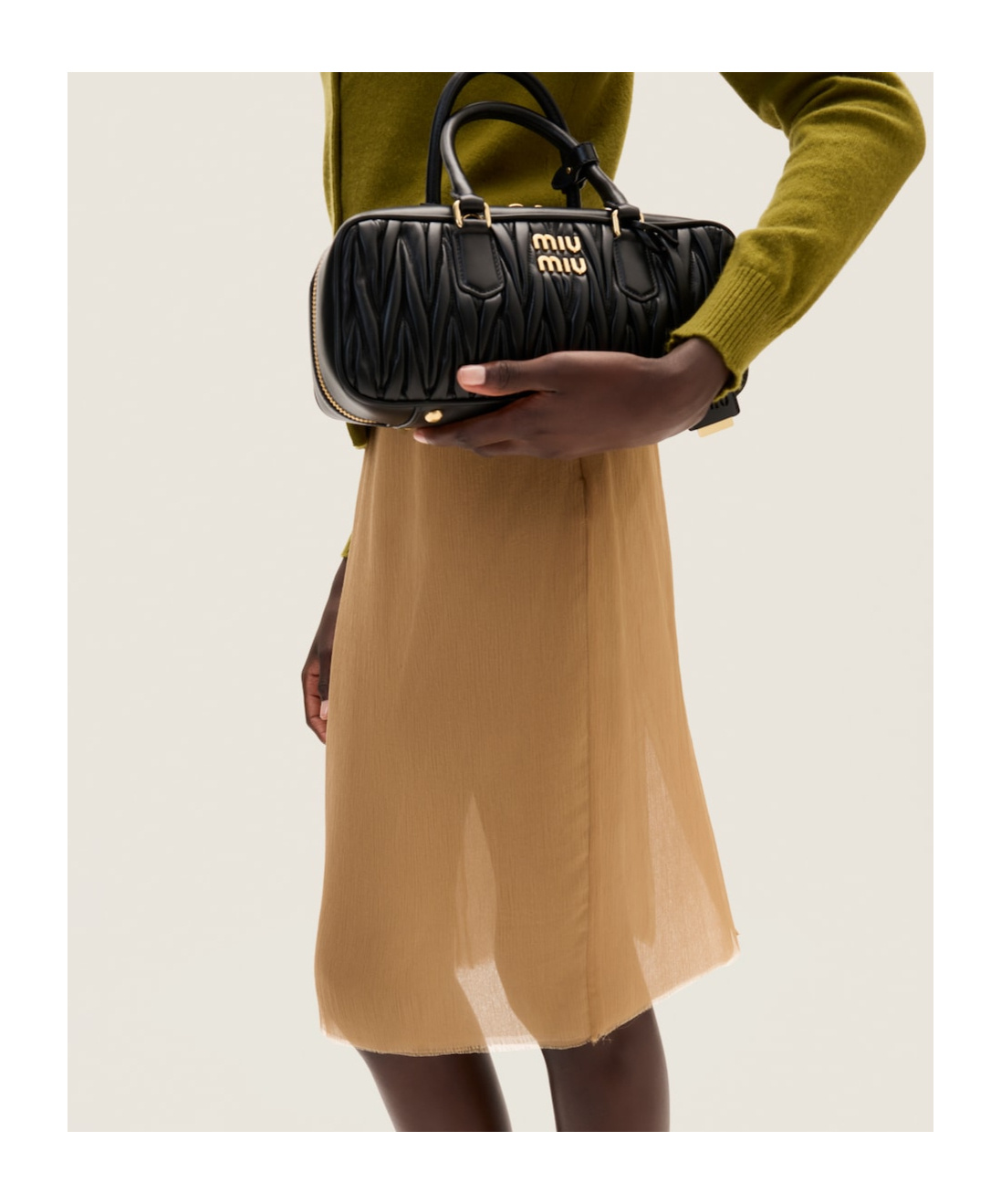 MIU MIU SILK MINI SKIRT