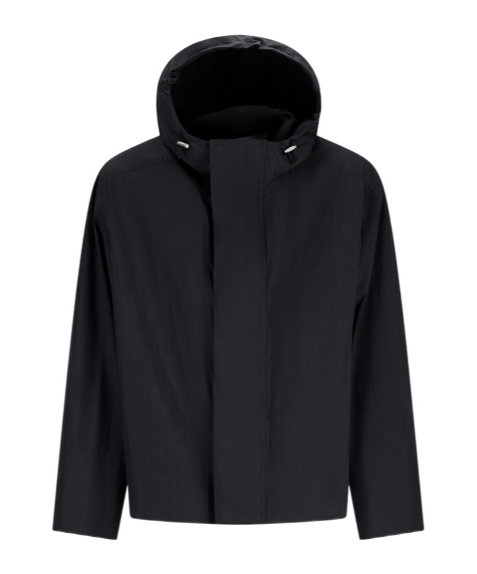 Jil Sander Hooded Casual Jacket In Black