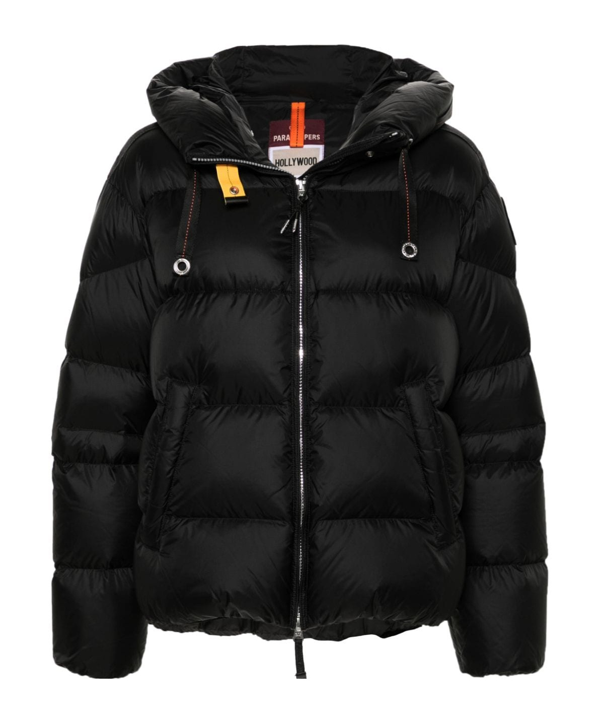 Parajumpers Padded High Collar Puffer Jacket With Hood In Black