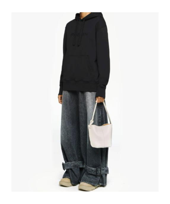 Jw Anderson J. W.anderson Logo Embroidery Hoodie In Black