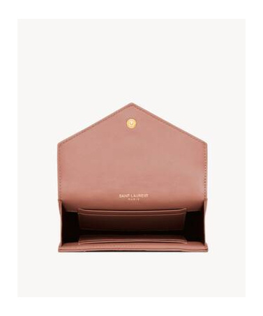Saint Laurent Cassandre Wallet In Pink