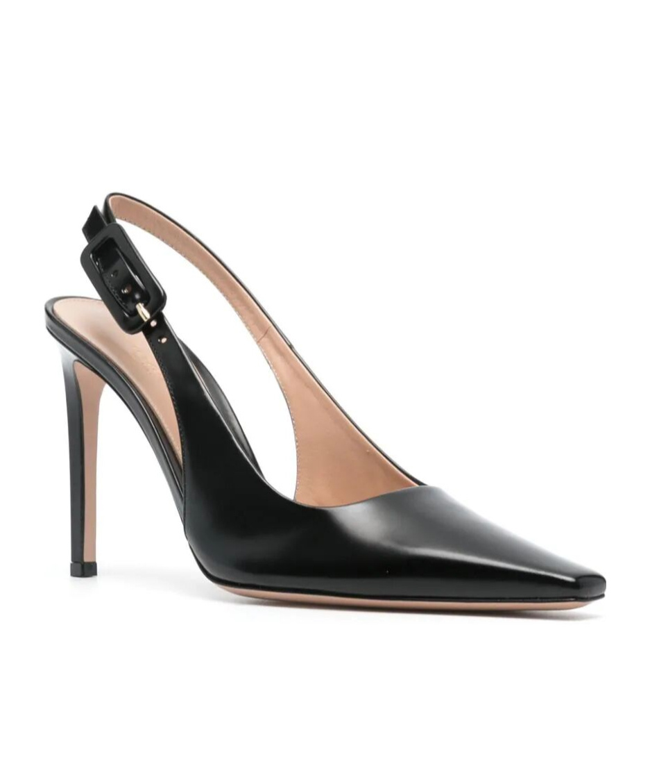 Gianvito Rossi Slingback-pumps Robbie 85 Aus Lackleder In Black