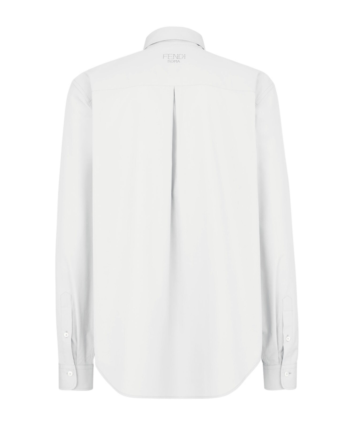 Fendi Long Sleeved Buttoned Shirt In White