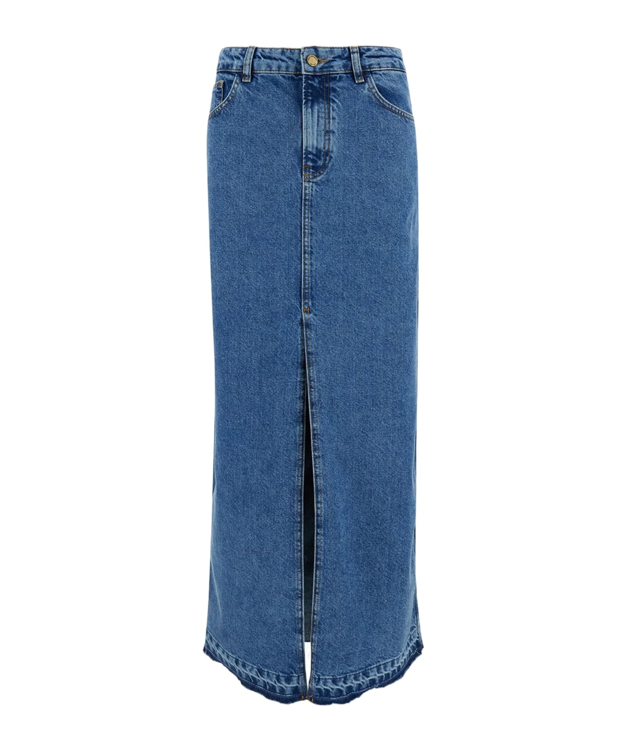 Philosophy Di Lorenzo Serafini Mid-rise Denim Maxi Skirt