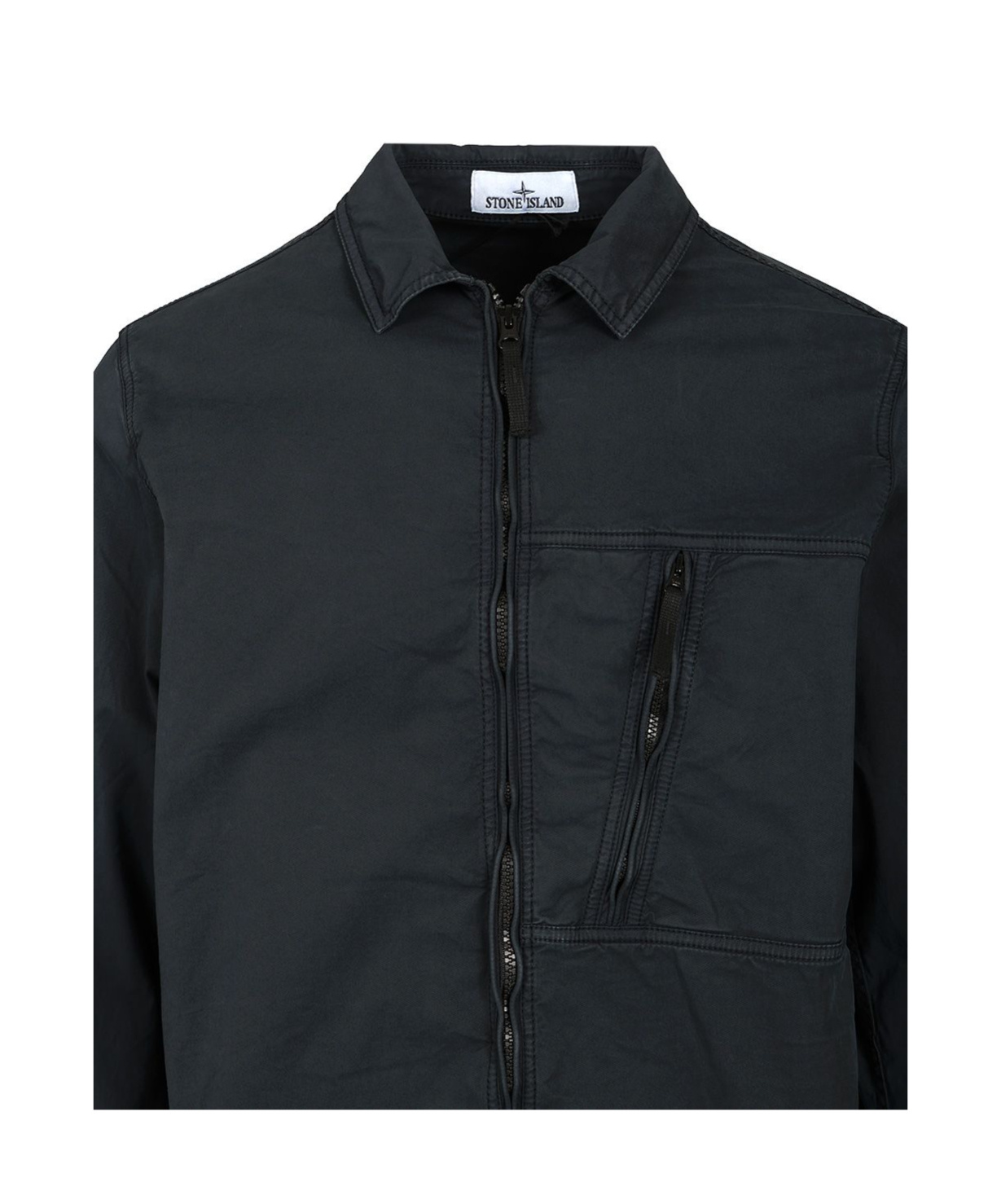 Stone Island Zip-fastening Pocket Shirt Jacket In Blue