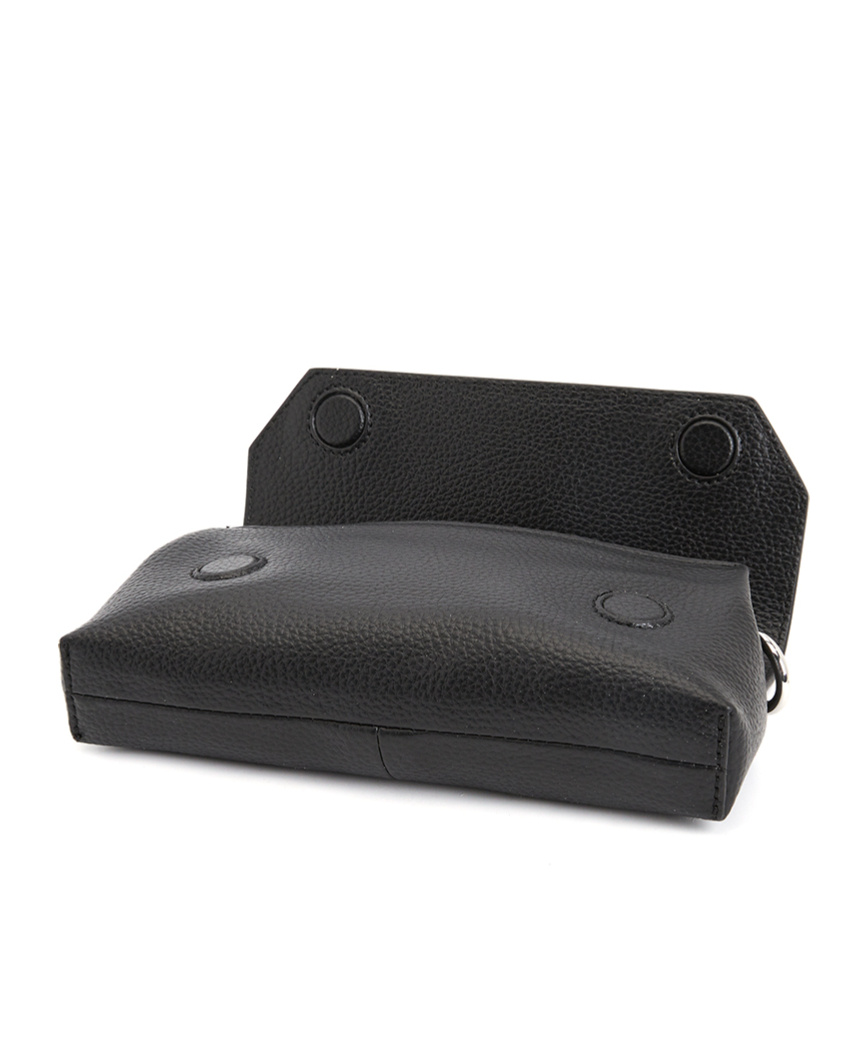 Vivienne Westwood Orb-plaque Clutch Bag In Black