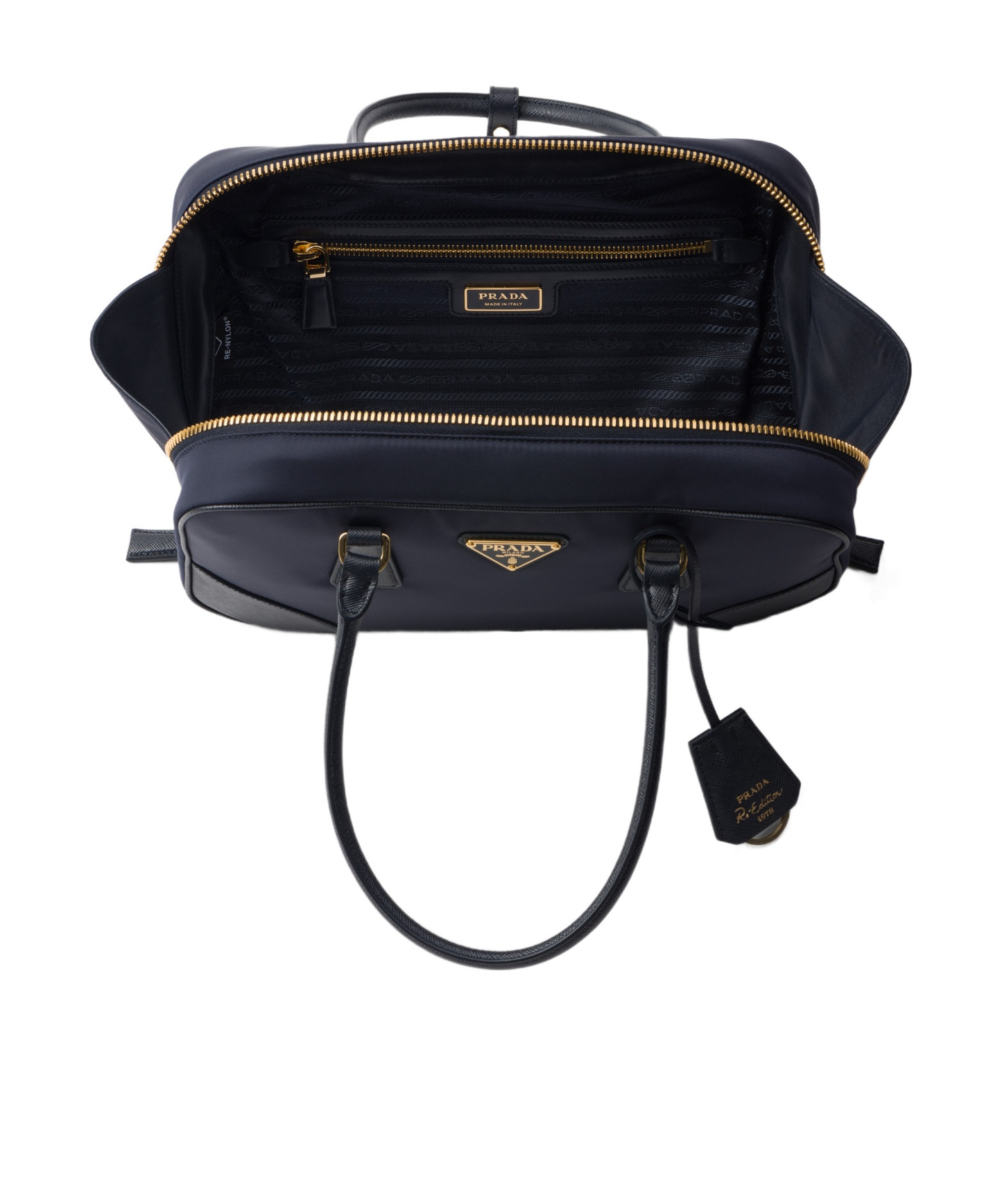 Prada Womens Blue Re-edition 1978 Re-nylon Medium Recycled-polyamide Top-handle Bag In Blue