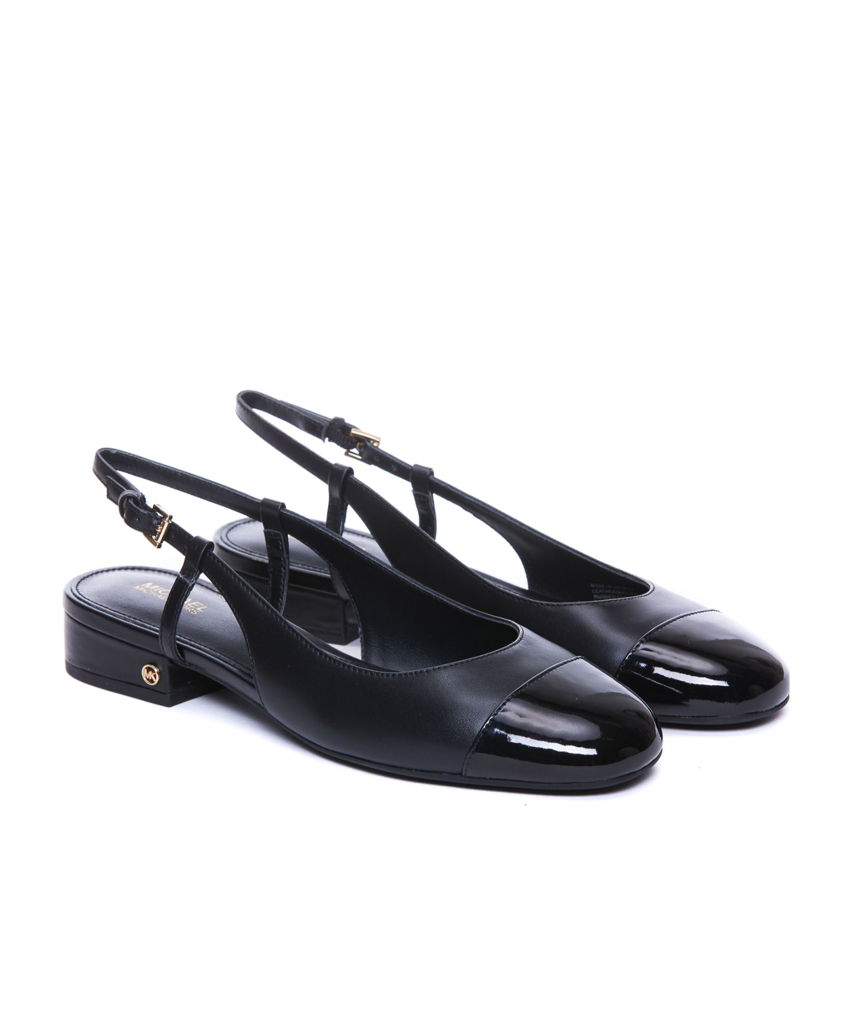 Michael Michael Kors Leather Ballerina Shoes In Black
