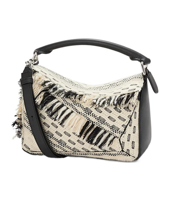 Loewe Small Woven Puzzle Shoulder Bag In Multi