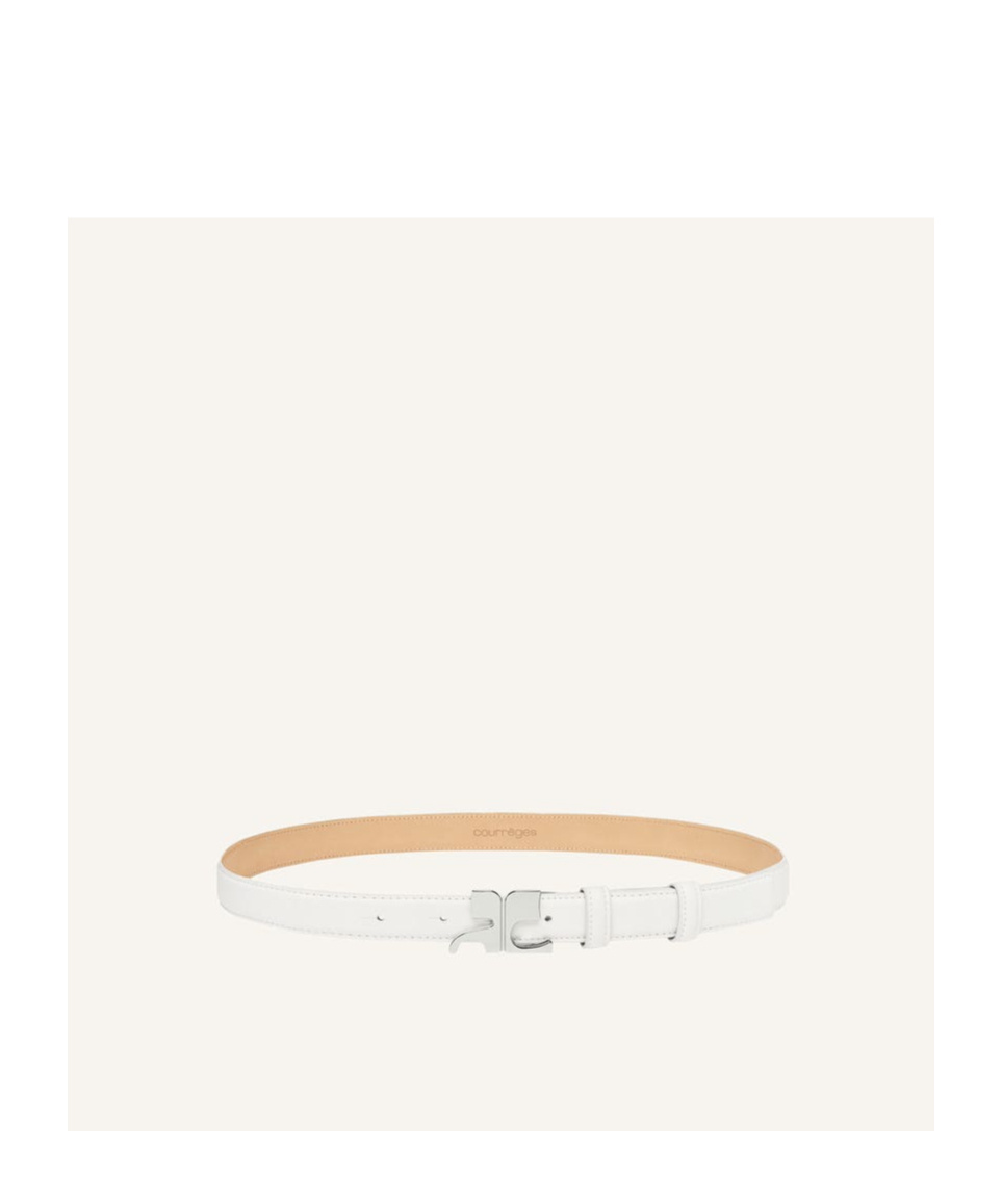 Courrèges White Belt With Logo-buckle Closure