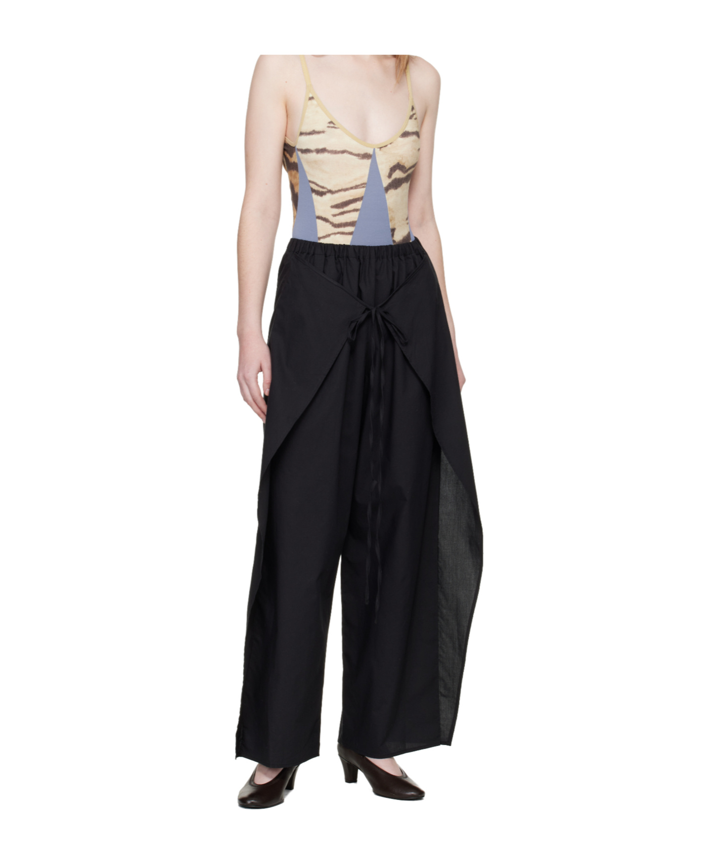 Baserange Decti Drawstring Trousers In Black