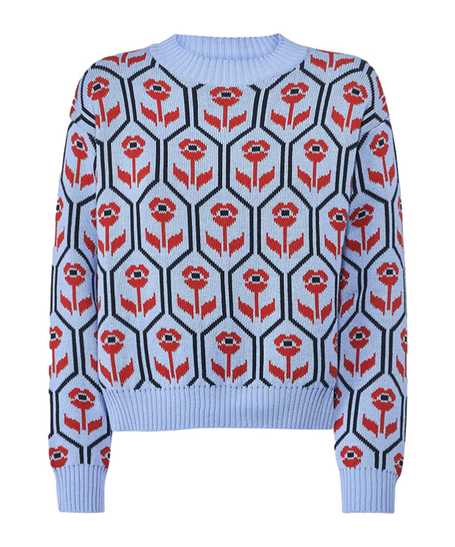 Weekend Max Mara Long-sleeved Sweater In Blue