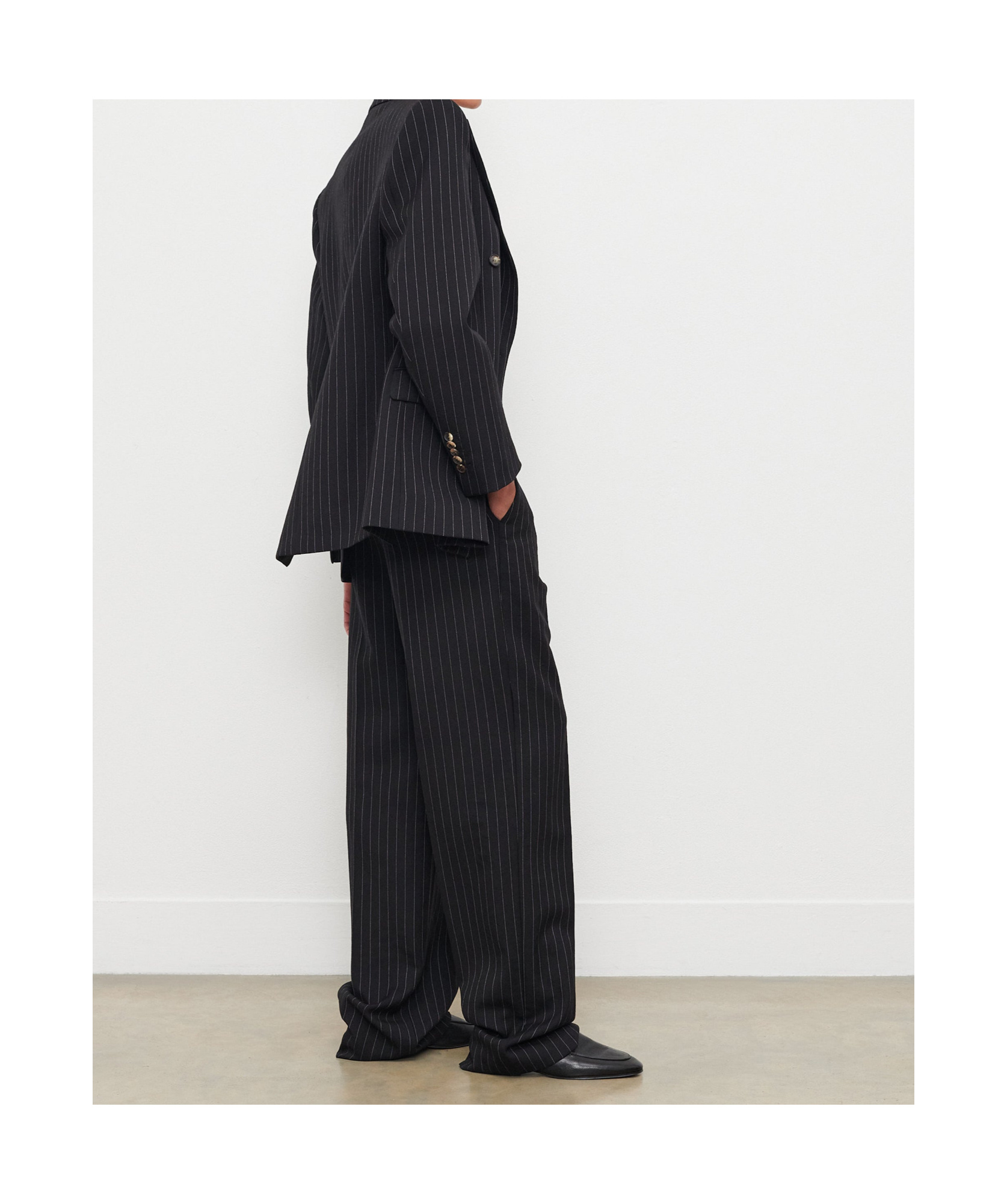 Wardrobe.nyc Double Breasted Blazer In Black