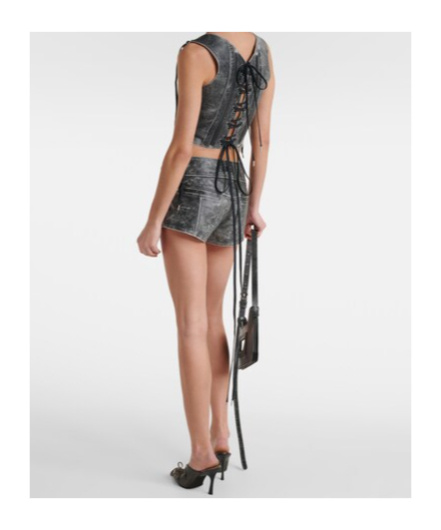 Knwls Leather Bustier In Black