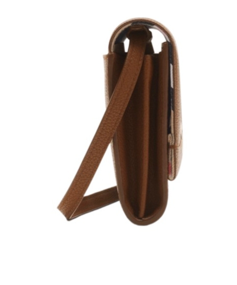 Burberry Leather Cotswolds Strap Wallet In Brown