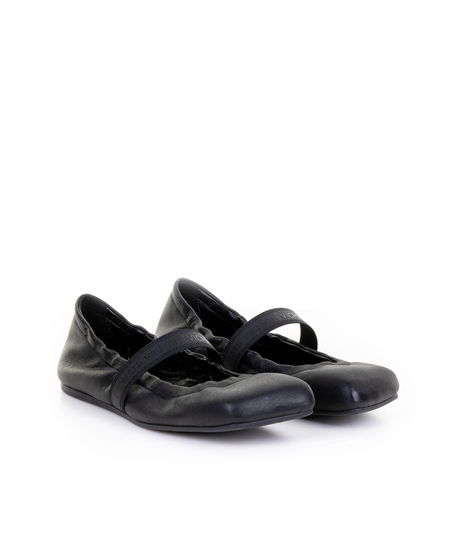 Shop Vic Matie Almond Toe Slip-on Ballerinas In Black