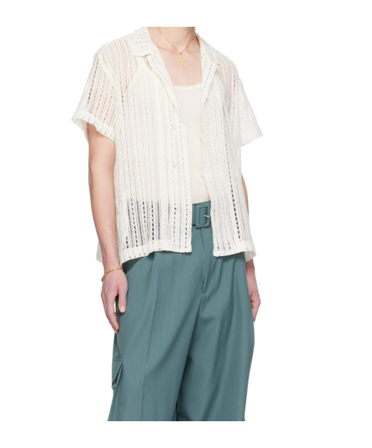 Bode Meandering Shirt In White