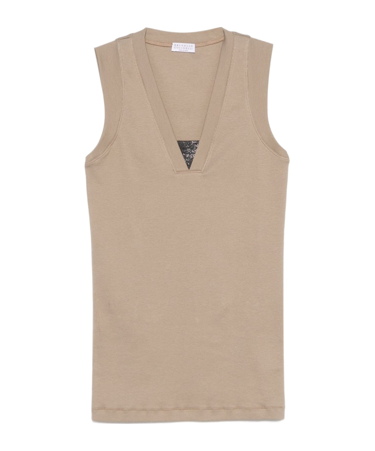 Brunello Cucinelli Monili-detail Tank Top In Nude