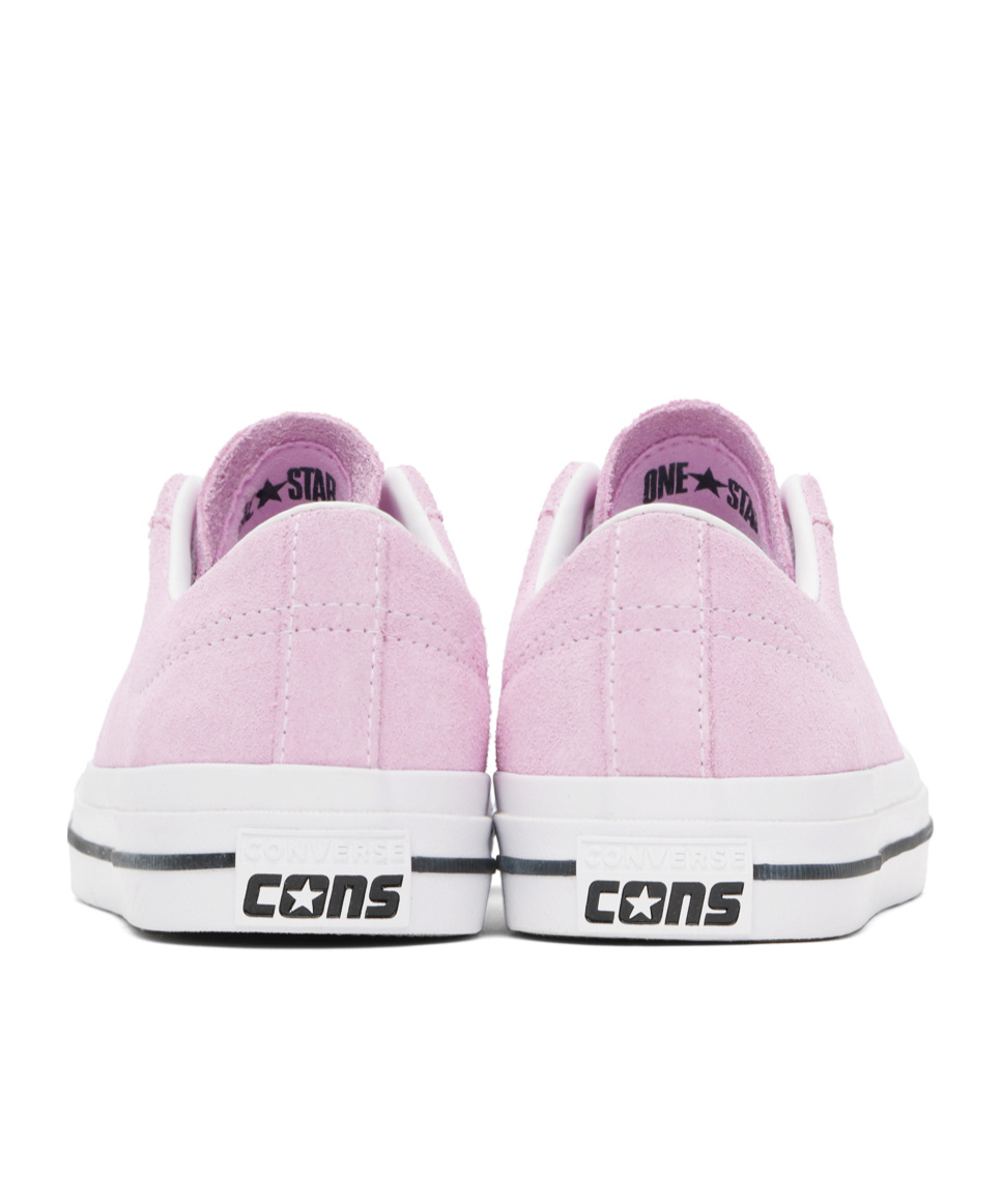 Converse Pink Cons One Star Pro Sneakers In White