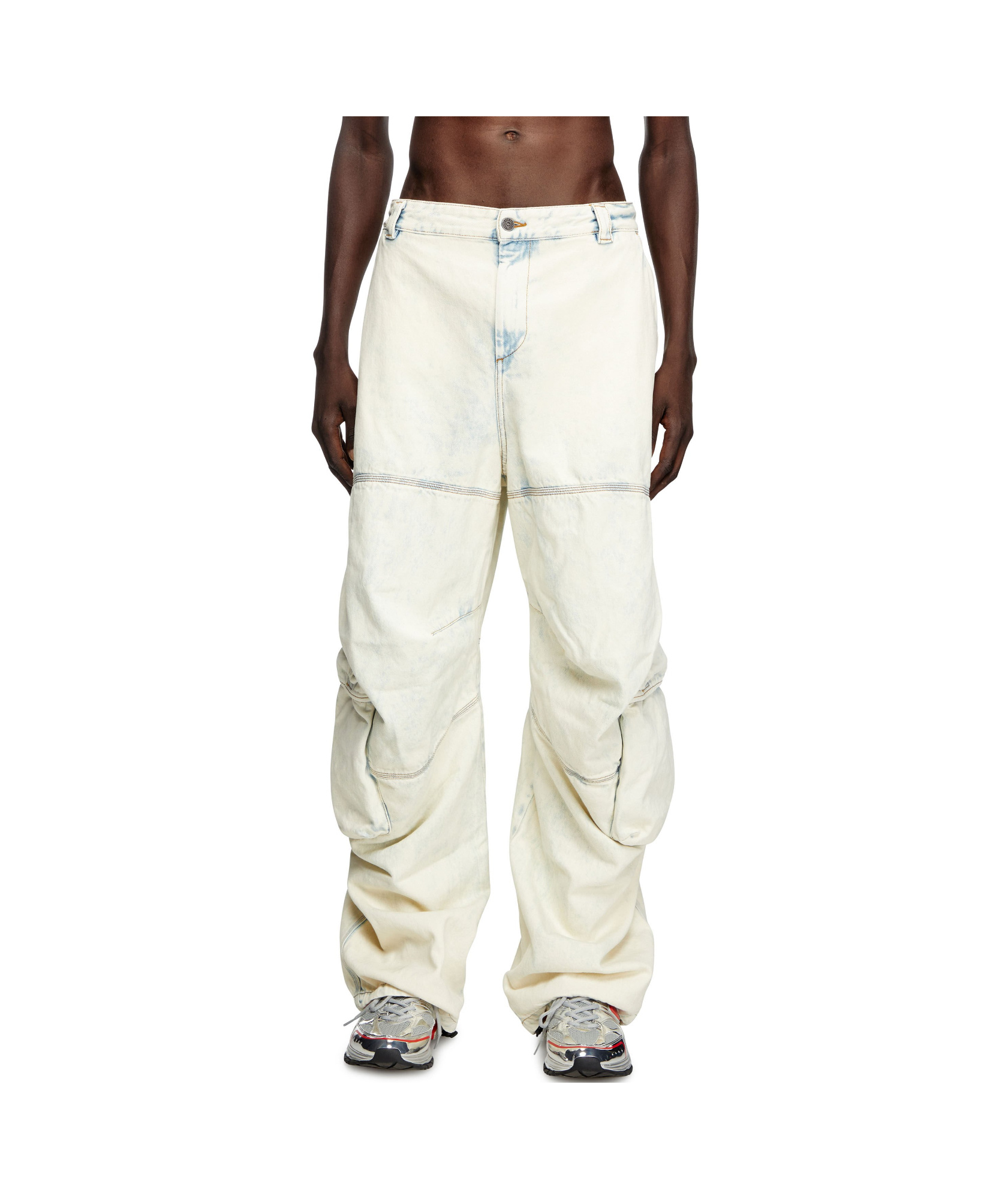 Diesel Wide Jeans D-arne 0cbcv In White