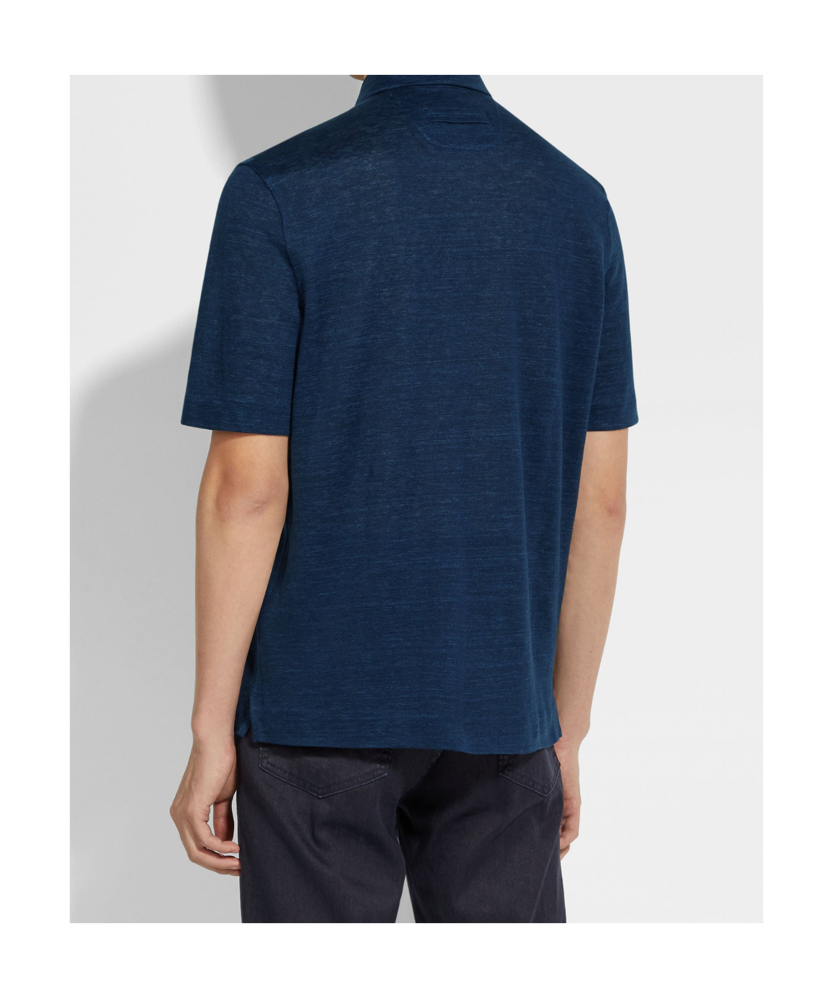 Shop Zegna Linen Polo Shirt
