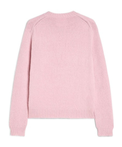 Jil Sander Ribbed-cuff Alpaca-wool-blend Sweater In Pink