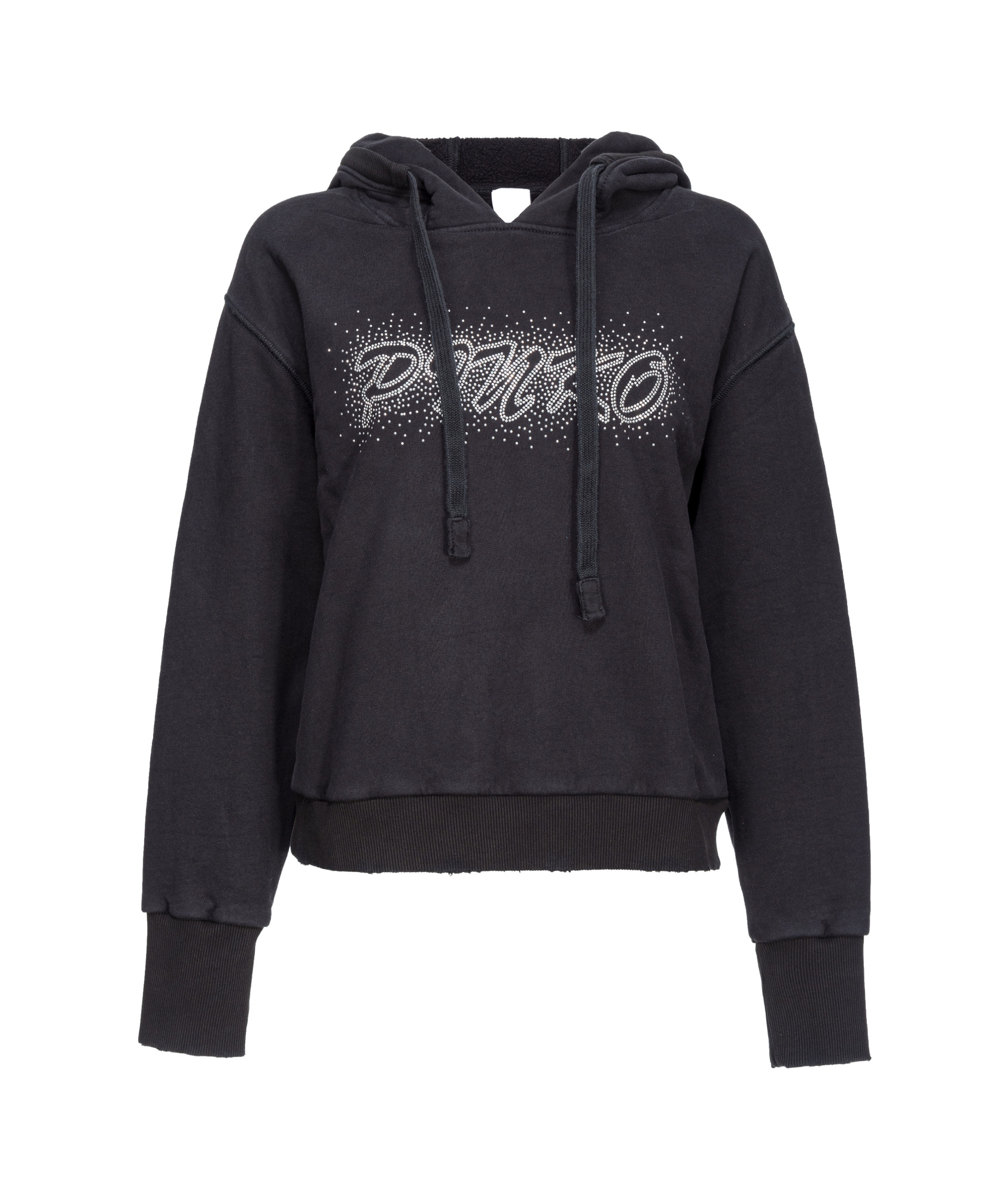 Pinko Hooded Sweater In Black