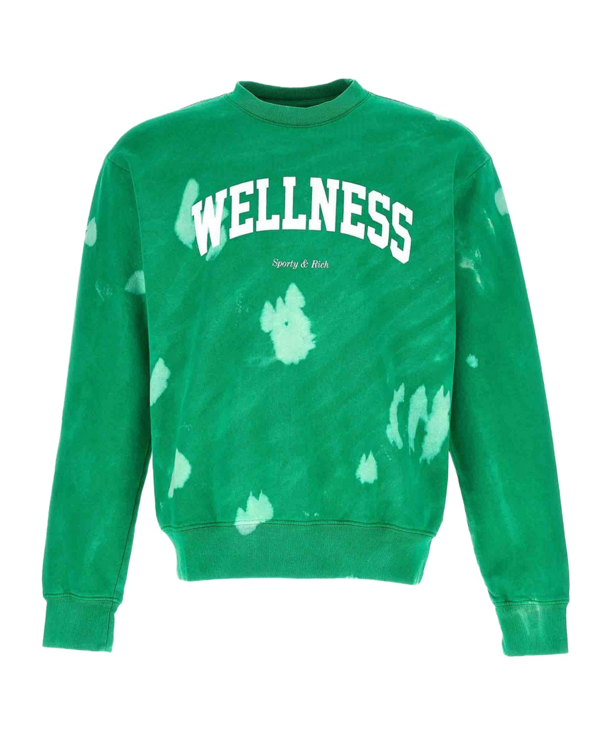 Sporty And Rich Sporty & Rich Wellness Printed Crewneck Sweatshirt In Green
