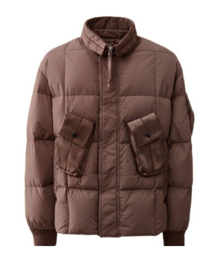 C.p. Company Flatt Jacket In Brown