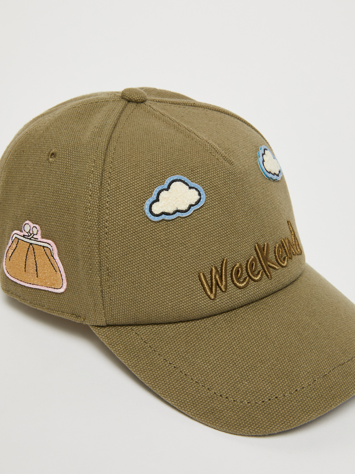 Weekend Max Mara Canvas Baseball Cap In Brown