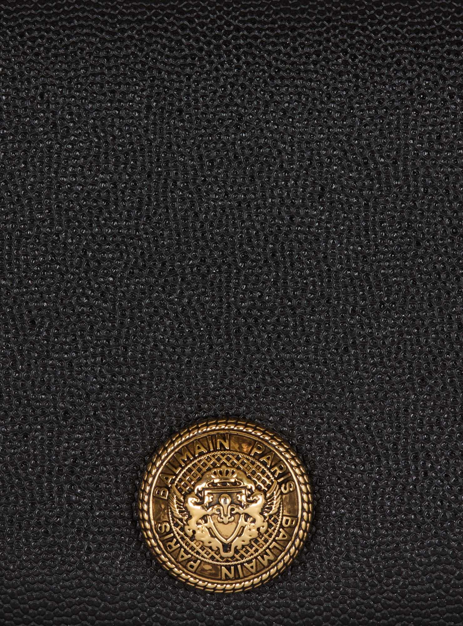 Balmain Button Detailed Wallet On Chain In Black