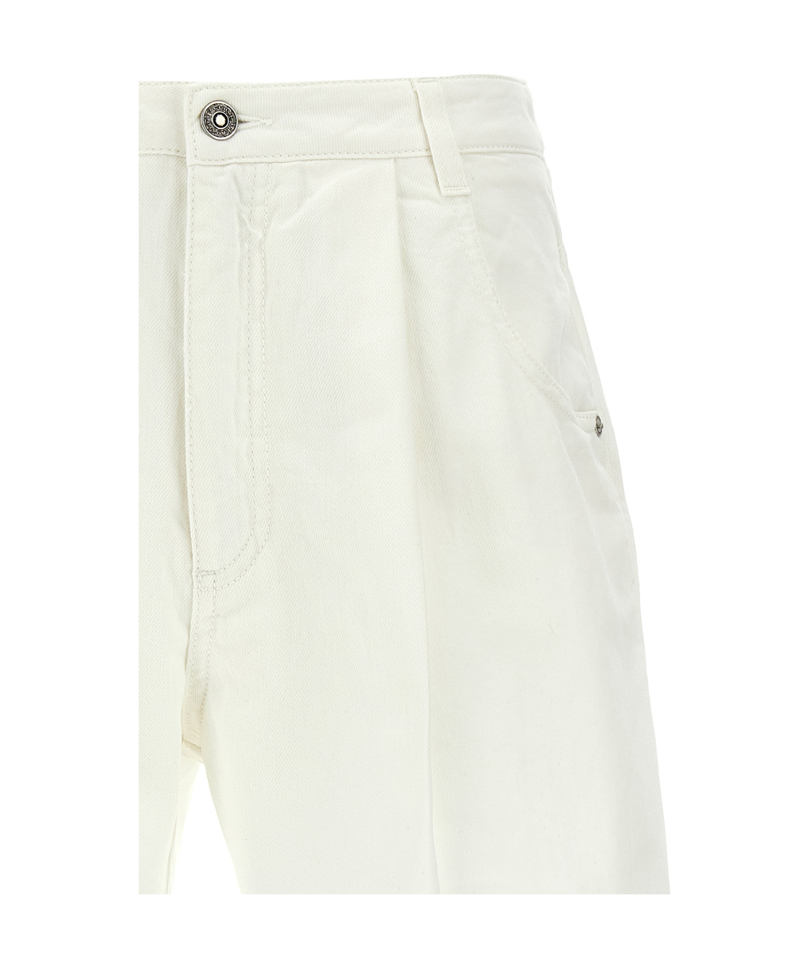 Ermanno Scervino Bermuda Shorts Frayed Hem Detail In White