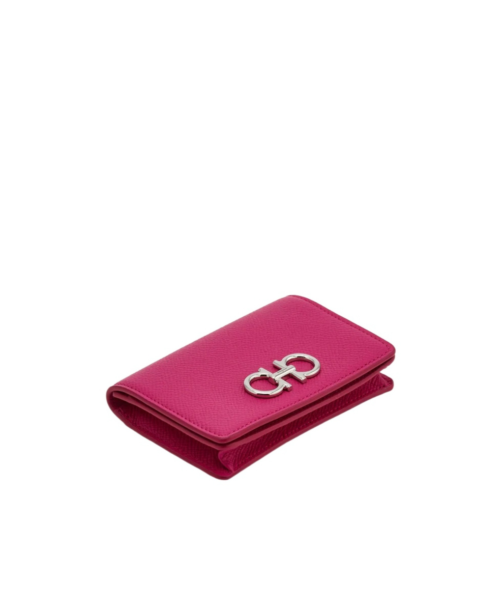 Ferragamo Gancini Card Holder In Pink