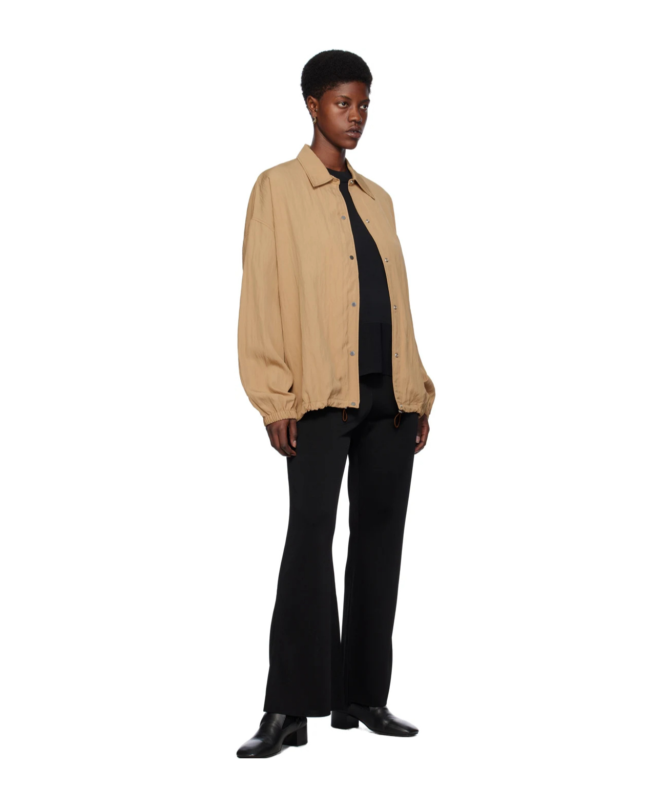Studio Nicholson High-waist Flared Trousers In Black