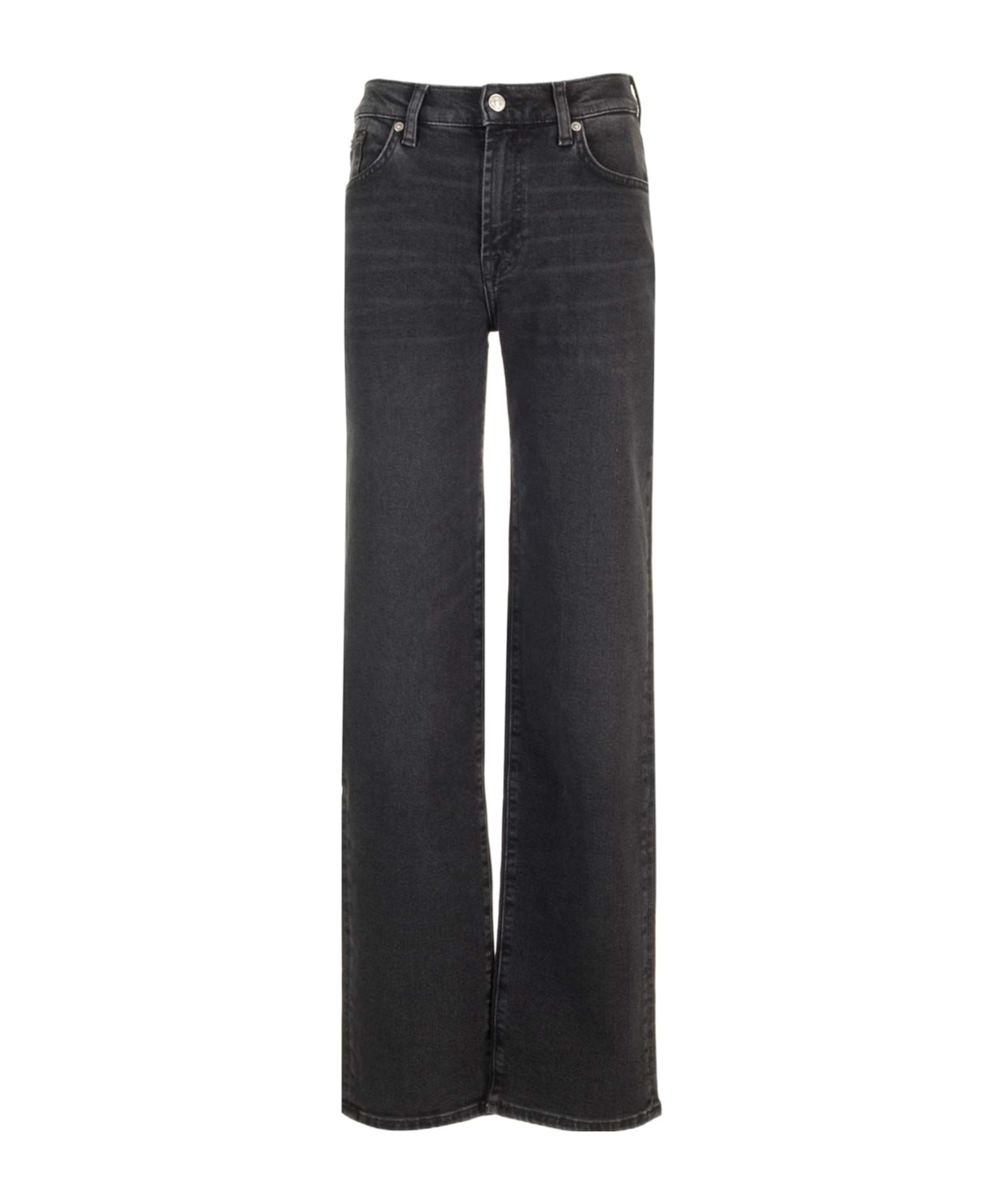 7 For All Mankind Ellie Straight Leg Jeans In Black