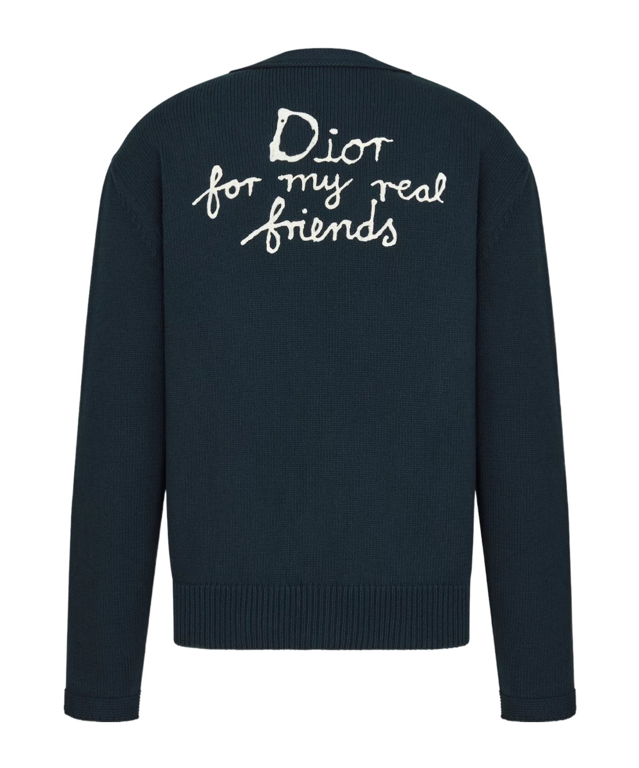 Dior Long-sleeved Cardigan In Black
