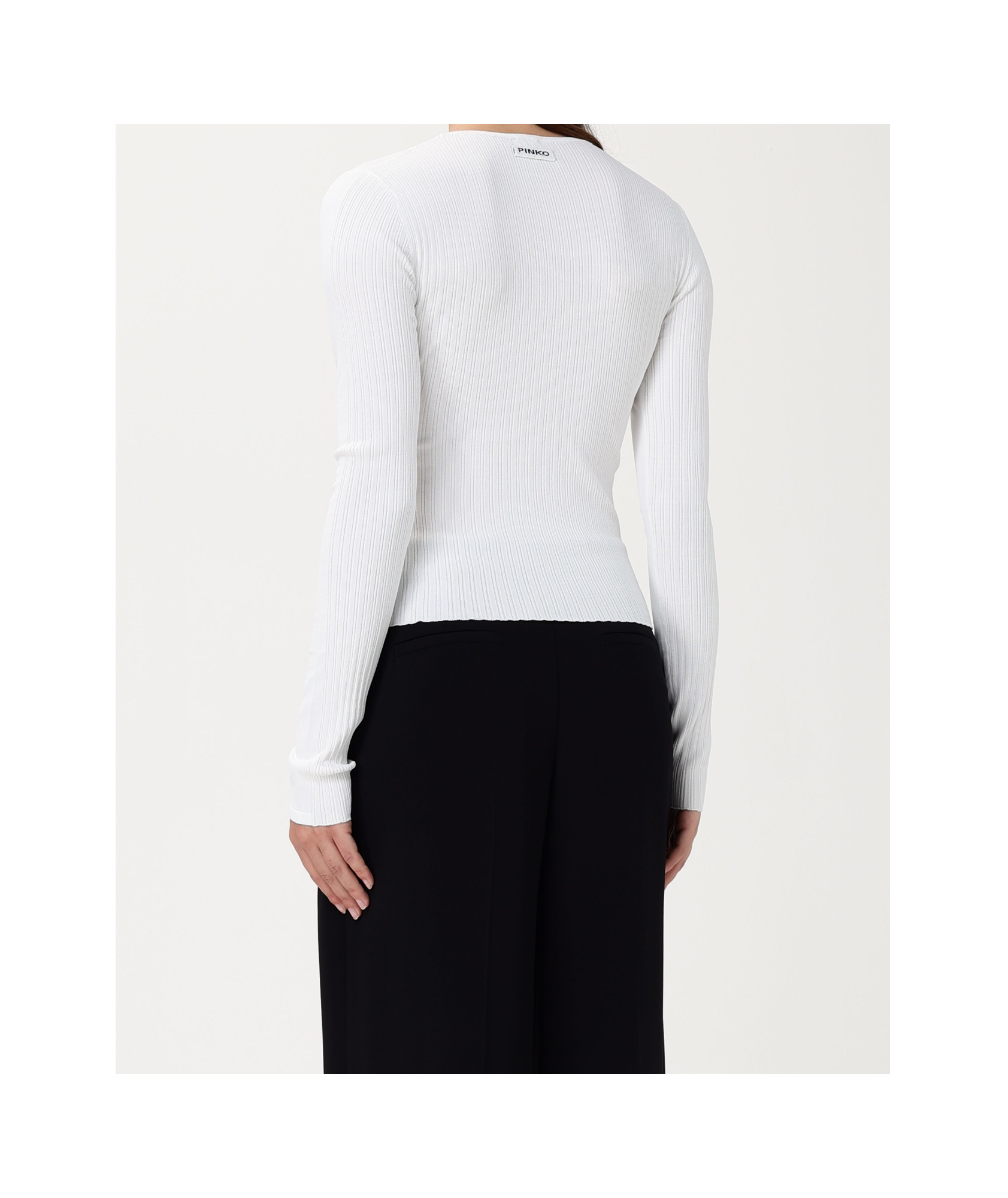 Pinko Round Neck Asymmetric Top