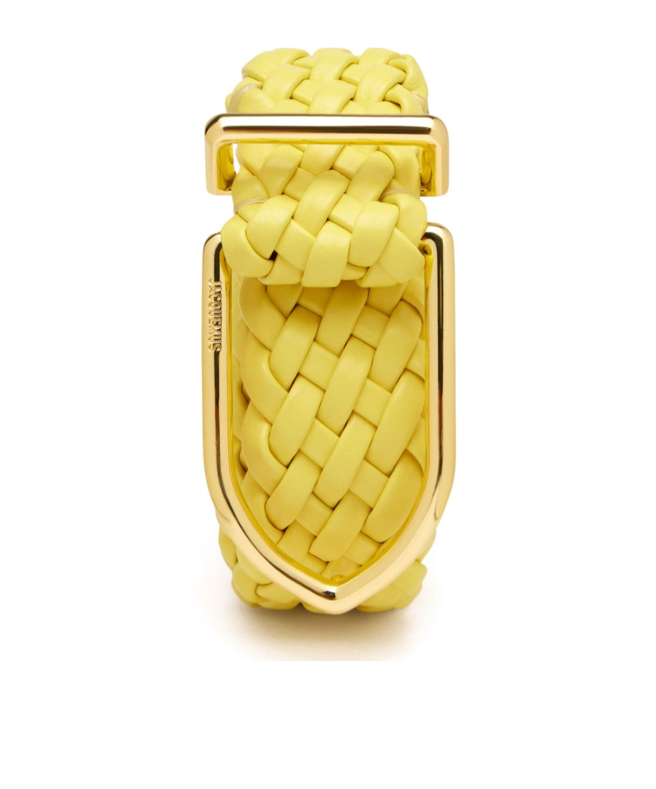 Jacquemus La Ceinture Bambino Leather Belt In Yellow
