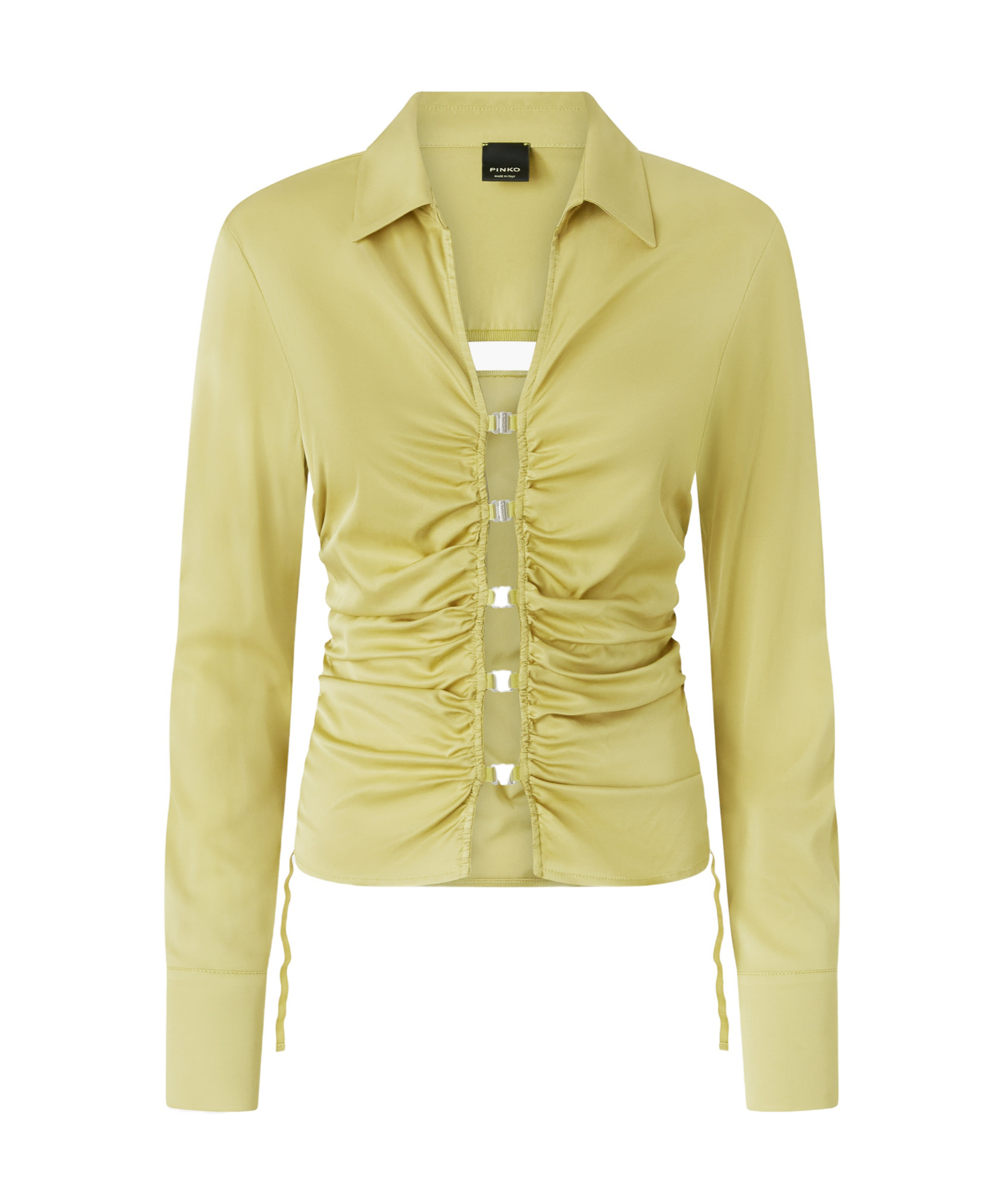 Pinko Gathered Shirt In Nude