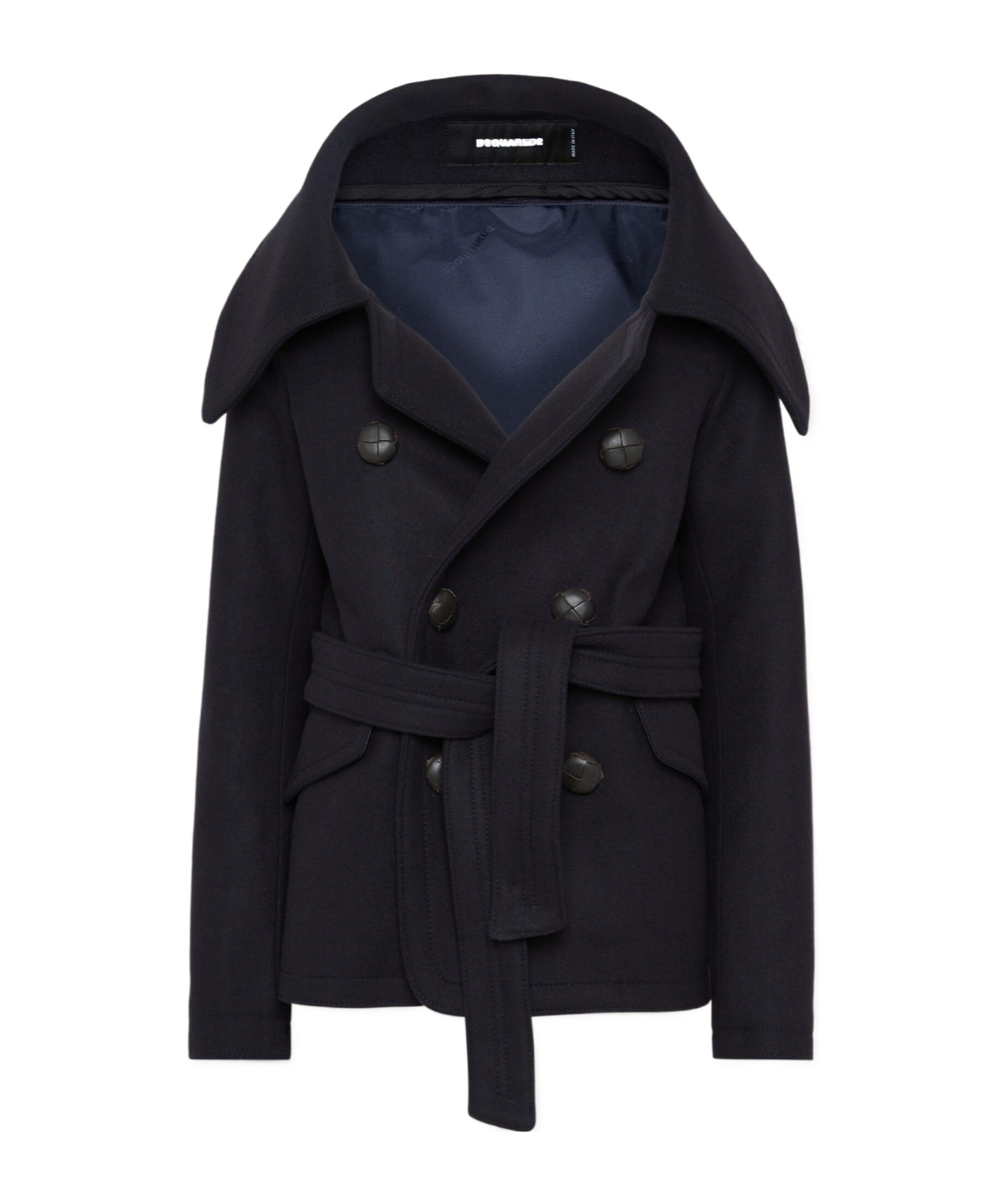 Dsquared2 Double-breasted Coat In Blue