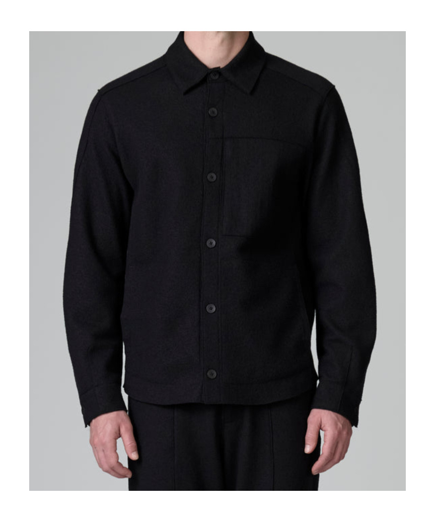Transit Virgin Wool Shirt Jacket In Black