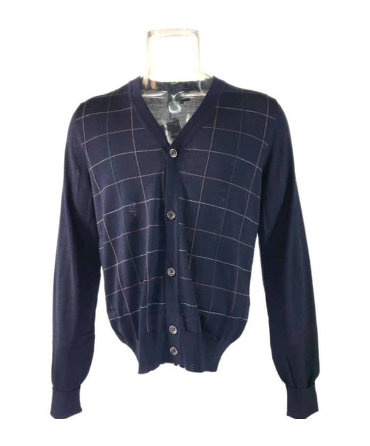 DUNHILL V-NECK LONG-SLEEVED SWEATER