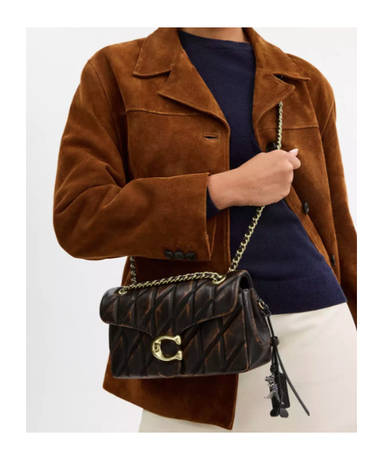Coach Tabby Shoulder Bag 26 In Loved Leather With Quilting In Multi