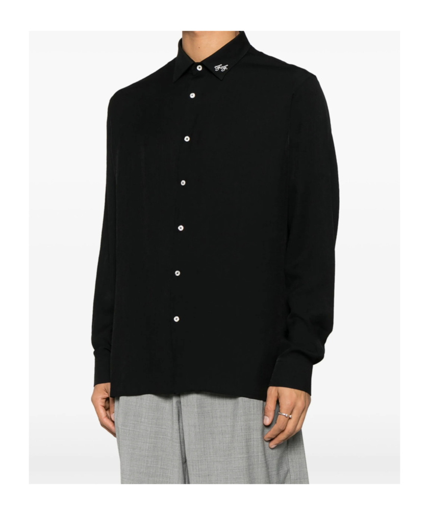 Family First Long-sleeved Shirt In Black