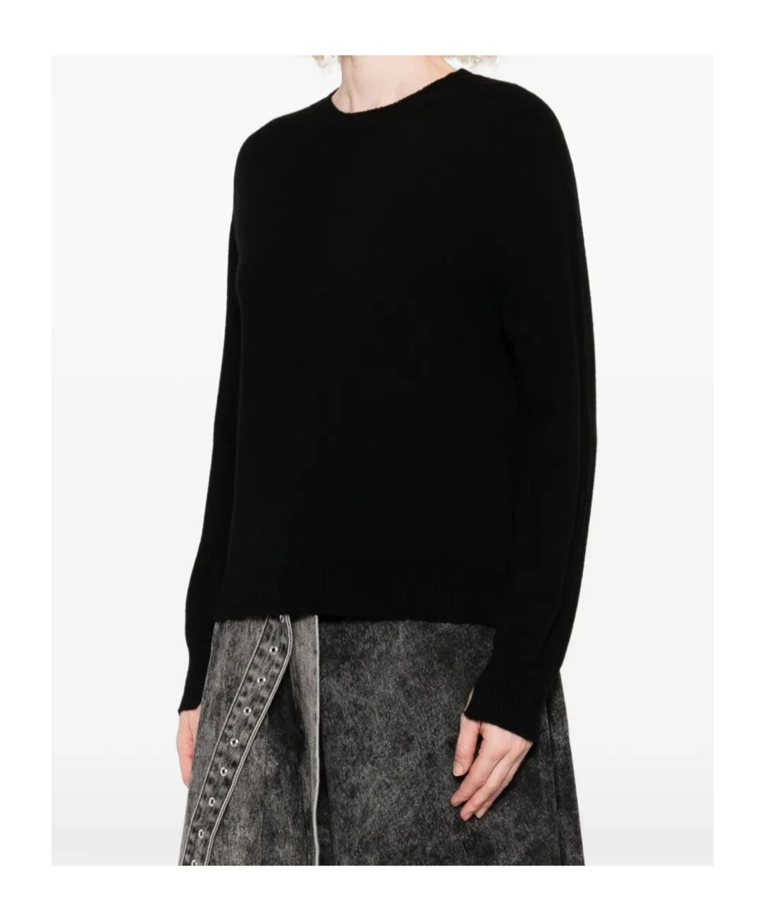 Twinset Twin-set Relaxed Cashmere Blend Sweater In Black