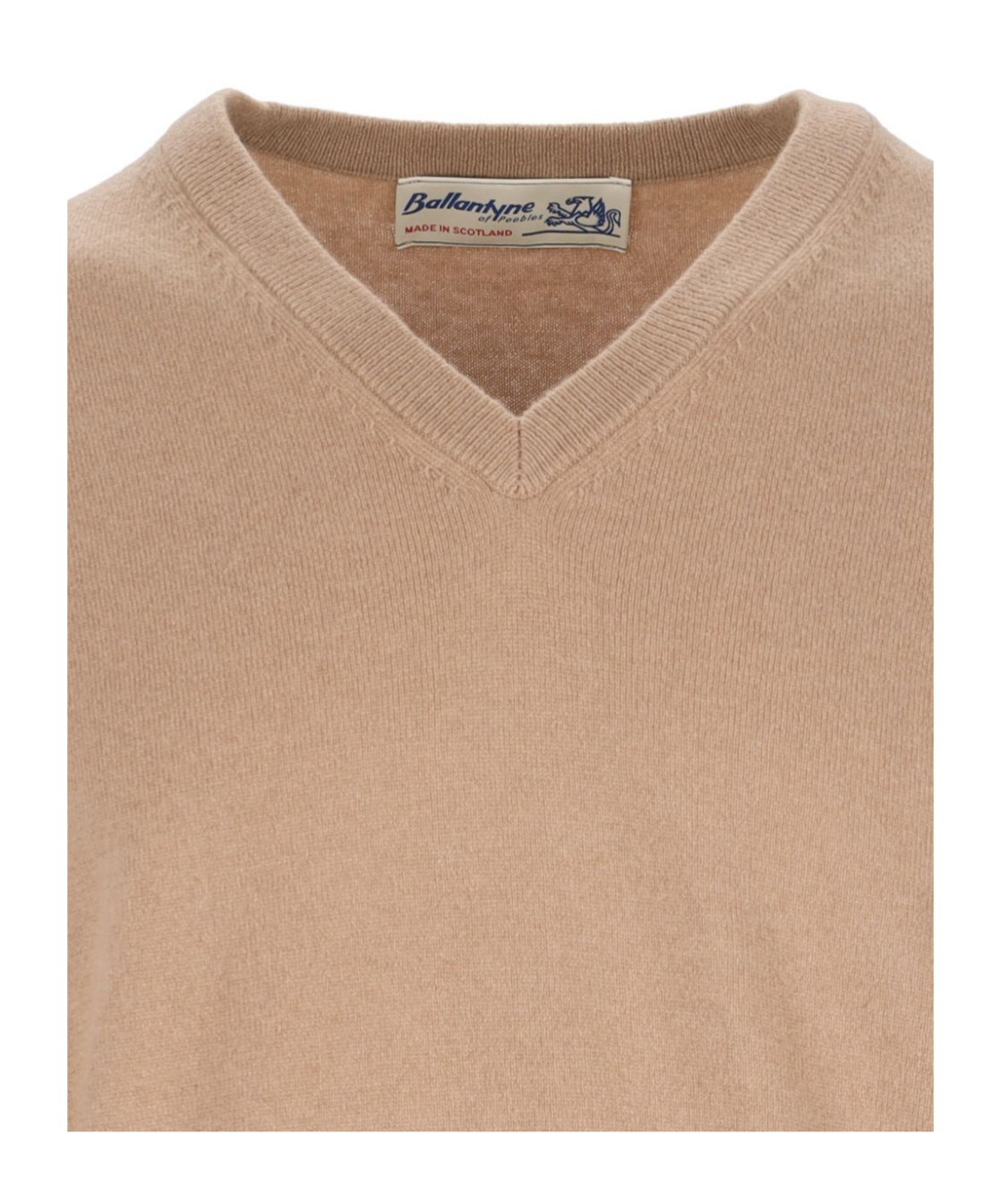 Ballantyne V Neck Pullover In Nude