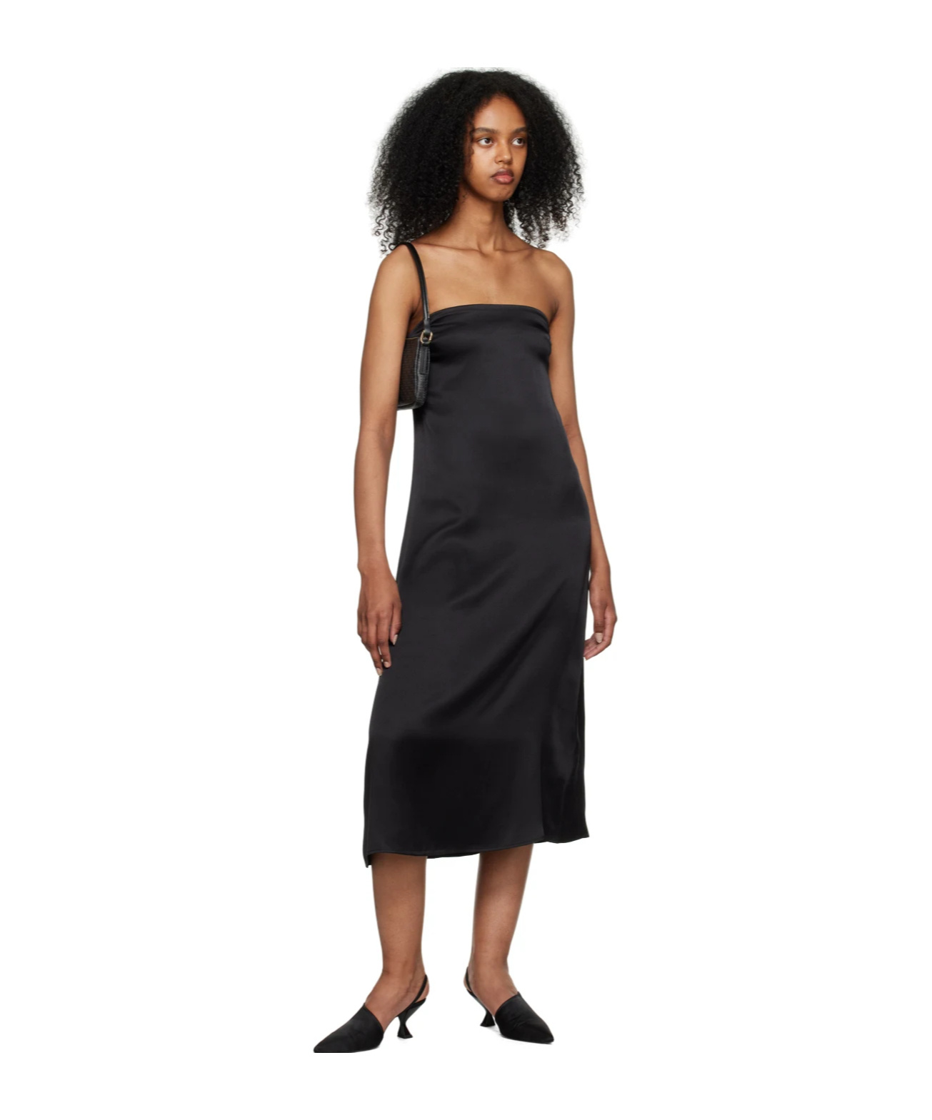 ANINE BING MEGAN STRAPLESS MIDI DRESS